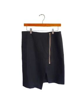 Veronica Beard asymmetric hem pencil skirt black size 8